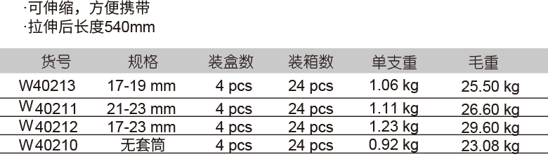 伸缩杆轮胎扳手(图1)